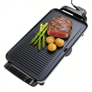Electric Griddle 2000W with Dual Cooking Zones, 47 × 27 cm Large Non-Stick Surface, Adjustable Temperature, Tabletop Grill for H - Product Image 4