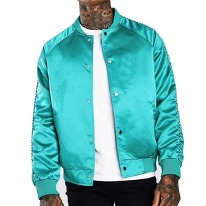 Vestes en Satin personnalisées pour hommes Baseball Satin Sports Team Jacket Whole Sale Rate 2025 Satin Jacket - Product Image 1