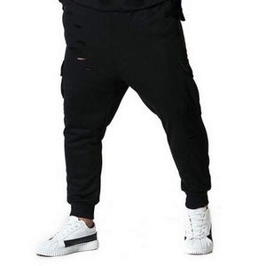 Ropa deportiva de invierno para hombre, gimnasio, entrenamiento físico, estampado desgastado, chándal de dos piezas de algodón 100%, traje para correr, servicio OEM - Product Image 6