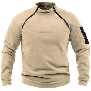 Chaqueta de lana táctica para exteriores para hombre, ropa cálida con cremalleras, jersey para hombre, abrigo a prueba de viento, sudadera térmica para senderismo - Product Image 5