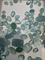 Cabochons d'aigue-marine naturelle Pierres précieuses bleues avec certificat IGI Coupe ovale Quantité en vrac en gros