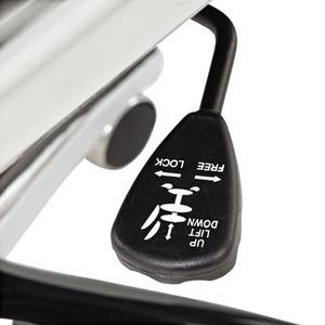 Alera ALENR4219 Silla ergonómica giratoria/inclinable con respaldo medio, serie Neratoli, en cuero negro con estructura cromada - Product Image 6