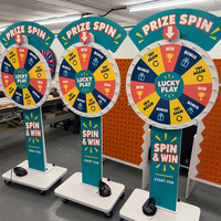 Ensemble de jeu commercial interactif avec roue de la fortune et jeu de jetons tombants, personnalisable pour événements, location, expositions, fêtes et jeu de marbre