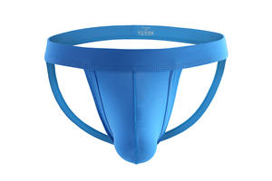 Classique coton hommes Jockstrap léger respirant maille tissu motif imprimé Logo personnalisé tenue quotidienne Gym Sport Performance - Product Image 5