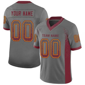 Maillot de football américain sublimé de couleur unie à prix d'usine maillot de football américain à séchage rapide confortable à quantité minimale de commande bas pour unisexe - Product Image 4