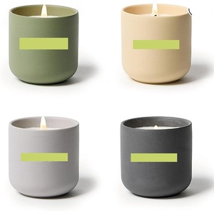 Nến Thơm Jar Với 1 Cotton <span class=keywords><strong>Wick</strong></span> Không Độc Hại Sáp Đậu Nành Gốm Jar Khác Nhau Nước Thơm Cho Kỳ Nghỉ Bên Đám Cưới Sinh Nhật - Product Image 2