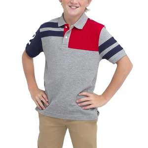 Venta al por mayor de camisetas de Polo de manga corta de moda para hombres con logotipo personalizado Casual rayas botones de color diseño transpirable - Product Image 1