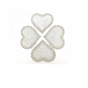 High Quality <b>Round</b> Handmade Glass Beaded Coaster Set of 6 for Drinks and <b>Coffee</b> <b>Table</b> Handmade Glass Beads Coaster - Product Image 3