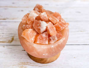 Himalayan Salt Sphere Bowl <b>Lamp</b> with <b>Love</b> Carving for Modern Home Decor, Relaxation & Ambient Lighting - Product Image 4