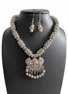 Conjunto de Gargantilla Floral de Aleación de Latón Tradicional, Hecho a Mano, Oxidado, Joyería Moderna para Mujer, Bodas, Aniversarios, Fiestas de Compromiso, Negro - Product Image 6