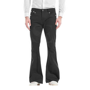 Pantalon évasé en coton léger de haute qualité pour hommes Logo personnalisé Jeans décontractés pour l'hiver pour les vêtements de rue et d'extérieur - Product Image 2