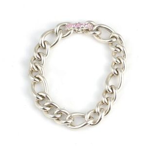 Bracelet chaîne Figaro creuse en argent sterling 925 plaqué or 14K et 18K, avec perle et breloque style religieux vintage plaqué rhodium - Product Image 1