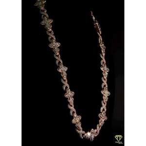 Venta CALIENTE 11mm 925 Plata esterlina con Moissanite Ready Stock Cuban Link Hip Hop Fancy Diamond Cadena de eslabones cubanos - Product Image 3