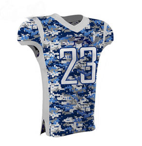 Nouvelle conception, uniforme de football américain taille adulte, 100% polyester respirant, manches courtes, logo personnalisé pour l'entraînement d'équipe, faible MOQ - Product Image 2