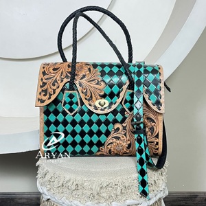 กระเป๋าโท้ทหนังวัวแท้ทำมือ ดีไซน์ใหม่ทันสมัย ขนาดใหญ่จุของได้เยอะ สำหรับผู้หญิง ขายส่ง กระเป๋าสะพายไหล่/สะพายข้าง - Product Image 1