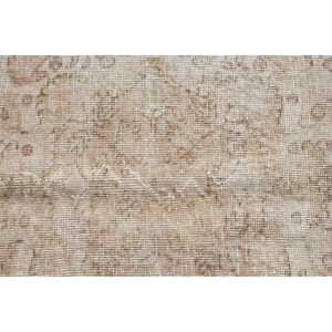 พรมวินเทจขนาด 8.9x12.3 ฟุต พรมตุรกีขนาดใหญ่ พรมลายดอกไม้สีเบจเทา - Product Image 5