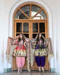 Da donna tradizionale <span class=keywords><strong>abito</strong></span> <span class=keywords><strong>lungo</strong></span> fantasia stampato Vintage Casual da donna Kabul Pathani Maxi abiti da donna di danza del ventre - Product Image 4