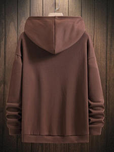 เสื้อฮู้ดดี้ผู้ชายแขนยาวผ้าฝ้ายแท้ 100% สีพื้นแบบใหม่ คุณภาพเยี่ยม - Product Image 2