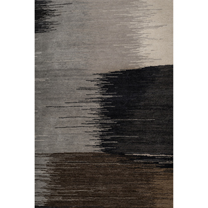 Alfombra Kavi Ivory Afterglow de Lana y Seda Anudada a Mano, Diseño Rectangular Abstracto Clásico, 10 mm, Hecha a Mano para Sala de Estar o Dormitorio -EBSK-07 - Product Image 3