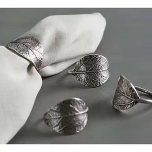 Anneau de serviette en aluminium plaqué or, moderne, écologique, pour mariage, banquet, dîner, anniversaires, décoration de table familiale - Product Image 3