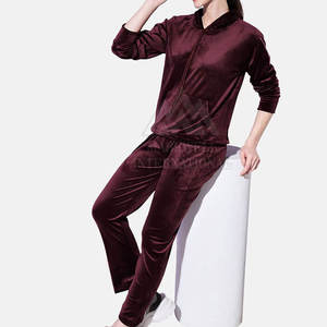 Pakistan Manufacturer Latest Design <b>Women</b> <b>Velour</b> <b>Tracksuit</b> 100% Cotton Solid Color <b>Women</b> <b>Velour</b> <b>Tracksuit</b> - Product Image 6