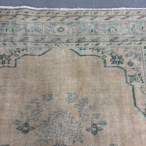 Alfombra Turca Vintage de 6.1x8.6 pies, Alfombra Grande, Alfombra Persa Azul - Product Image 5