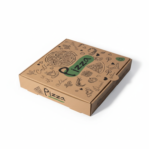Eco-friendly Food Grade <b>Pizza</b> <b>Box</b> Microwave Safe and Recyclable Kraft Paper Packaging for Sustainable Restaurant Operations - Product Image 3