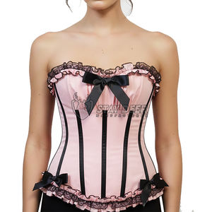 Top Corset Gótico Color Negro, Estilo Vintage, Bustier de Moda para Mujer - Product Image 4