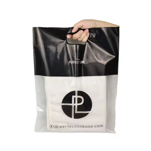 Sac à provisions de transport fourre-tout en PEHD/PE-BD impression personnalisée logo sac cosmétique de mode durable en plastique découpé transparent au détail - Product Image 4