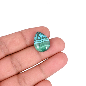Lot de 10 pierres précieuses en malachite naturelle de qualité AA, forme poire, 20x15 mm, 156,40 carats, pour la création de bijoux de créateurs - Product Image 3