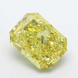 Diamant de laboratoire jaune intense fantaisie VS2 de 3,01 ct Radiant - Product Image 1