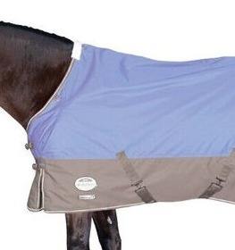 Tapis de couverture de cheval bleu clair en coton synthétique confortable et durable en gros pour la pluie, l'hiver et l'été - Product Image 3