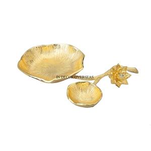 <b>Heavy</b> <b>Duty</b> Metal Made Black And Gold Color Leaves Desjigner Bowl For Wedding And Villa Parties Dining Table Centerpiece & Decor - Product Image 4