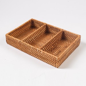 Premium Quality Compartment Trays <strong>Cutlery</strong> Utensils Cooking Tools Silverware Storage Basket <strong>Drawer</strong> <strong>Organizer</strong> Rattan Tray - Product Image 3