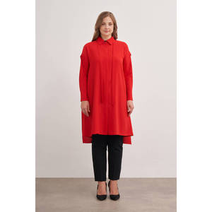 Tunique en polyester rouge grande taille - 15765112 - Product Image 1