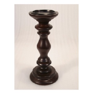 Brown Color <b>Large</b> Solid Wood Pillar <b>Candle</b> Holder for Home Living Room Table Top Decoration Use Solid Wood Pillar Holder - Product Image 1