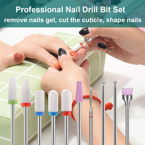 White Ceramic 3/32" <b>Nail</b> Art <b>Drill</b> <b>Bits</b> Milling Manicure Pedicure Cutter File Tungsten Steel Carbide Burr <b>Nail</b> <b>Drill</b> <b>Bits</b> - Product Image 2