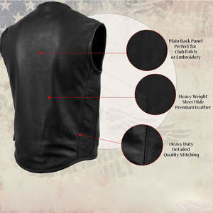 Chaleco de cuero de alta calidad 100% para hombre, diseño de moda transpirable para invierno, precio razonable - Product Image 6