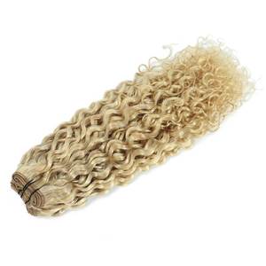 Virgin Remy Curly <b>Hair</b> <b>Extensions</b> 3B #18a/1001 <b>Ash</b> <b>Blonde</b> Mix Soft 12A Quality - Product Image 4