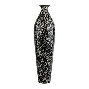 Wholesale Indoor Home Decorative Metal Flower Vase Luxury Design Black Flower Vase <b>for</b> Wedding Event Decoration - Product Image 1