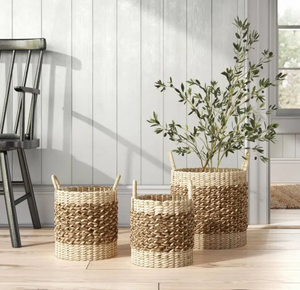 ตะกร้าหญ้าทะเล3ชุดสำหรับตกแต่งบ้านสินค้าขายดี - Product Image 5