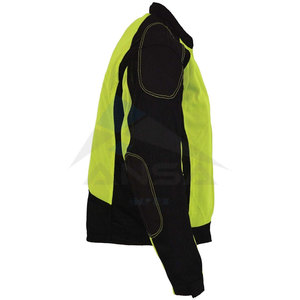 Veste de motard en maille noire professionnelle pour hommes avec armure, vêtements de moto été-hiver, équipement de sécurité pour moto pour hommes, noir-vert néon - Product Image 5