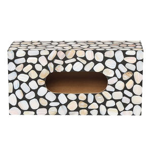 Boîte à mouchoirs de luxe en incrustation d'os taille personnalisée vente exclusive décoration de table unique avec papier bois matériel - Product Image 1