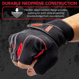 Gants de gymnastique en cuir demi-doigt respirants pour le soutien d'entraînement d'entraînement de cyclisme d'haltérophilie - Product Image 2