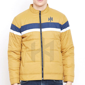 2025 hommes Style personnalisé hiver bouffantes vestes col montant avant Logo Polyester tissu manches longues en gros - Product Image 1