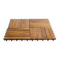 Meilleur prix, style moderne, dalles de terrasse en bois d'acacia 300x300x24mm, finition huile lisse, sans nœuds morts, applications extérieures, 1 an de garantie
