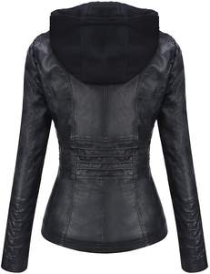 Veste en cuir véritable de haute qualité pour femmes grande taille veste en cuir pour femmes fermeture éclair personnalisée OEM vestes en cuir pour femmes - Product Image 6