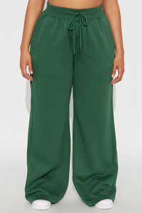 Pantalones Deportivos de Talla Grande para Mujer, Transpirables, de Corte Regular, Cintura Alta, Resistentes al Viento, Ecológicos, de Forro Polar de Poliéster/Algodón de 360 g/m², con Bolsillos Anchos - Product Image 2