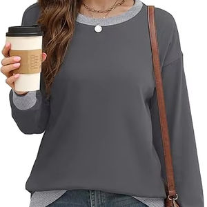 Sudadera Tie Dye para mujer Y2K inspirado estilo Retro Color Block sudadera para mujer audaz traje de moda - Product Image 1