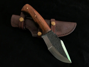 Couteaux d'extérieur personnalisables OEM Lame en acier au carbone faite à la main avec manche en palissandre pour le camping, la chasse et le bricolage - Product Image 5